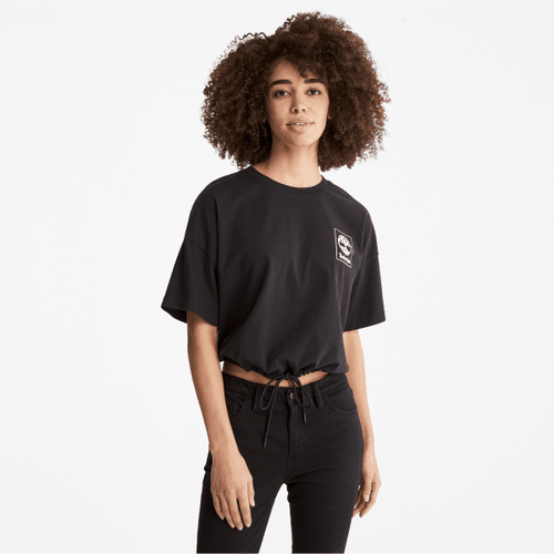 T-Shirt Corta da Donna con Coulisse in colore nero, Donna, colore nero, Taglia: XL - Timberland - Modalova