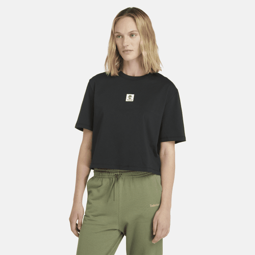 Kurzarm-T-Shirt mit gestapeltem Logo für Damen in , Frau, , Größe: L - Timberland - Modalova