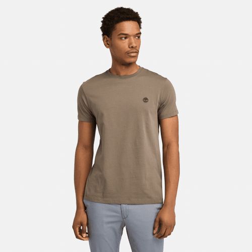 Oyster River Kurzarm-T-Shirt (Slim) mit Logo auf Brust für Herren in Blassbraun, Mann, , Größe: M - Timberland - Modalova