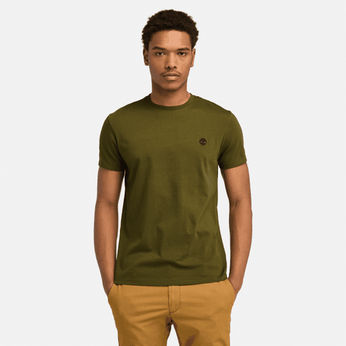 Oyster River Kurzarm-T-Shirt (Slim) mit Logo auf Brust für Herren in Olivgrün, Mann, , Größe: 3XL - Timberland - Modalova