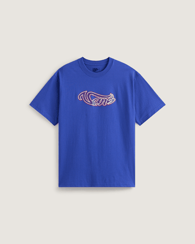 Wavy Script T-Shirt, Man, , Size: M - Vans - Modalova