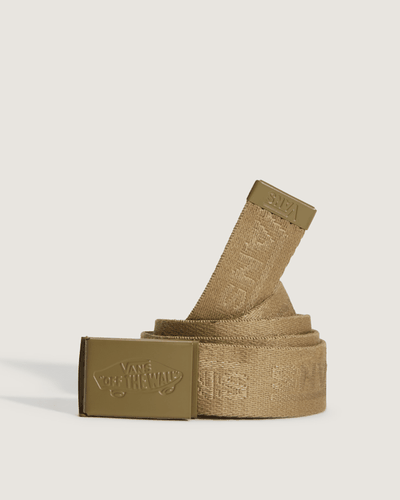 Drop V Web Belt Olive Brown, Man, , Size: One size - Vans - Modalova