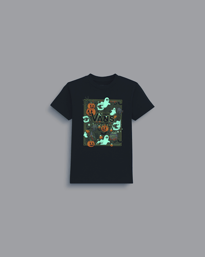 Spooky Crew Boxed SS Tee Black, , Talla: 2-3A - Vans - Modalova