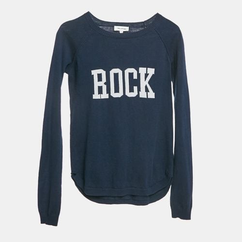 Kids Blue Rock Intarsia Cotton Knit Drum Sweater 14 Yrs - Zadig & Voltaire - Modalova