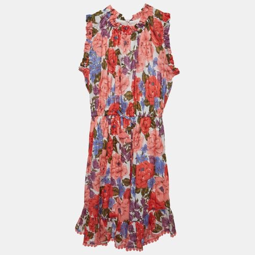 White/ Floral Printed Cotton Dress (10 Yrs) - Zimmermann - Modalova