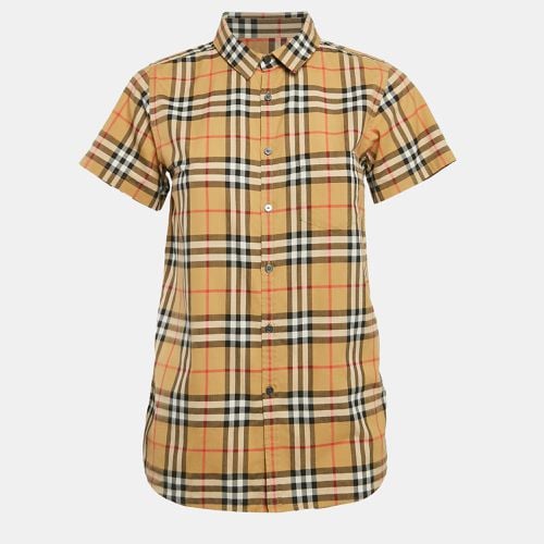 Plaid Cotton Shirt 14 Yrs - Burberry - Modalova