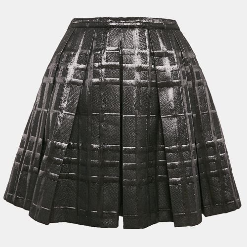 Checked Lurex Pleated Mini Skirt 14 Yrs - Burberry - Modalova