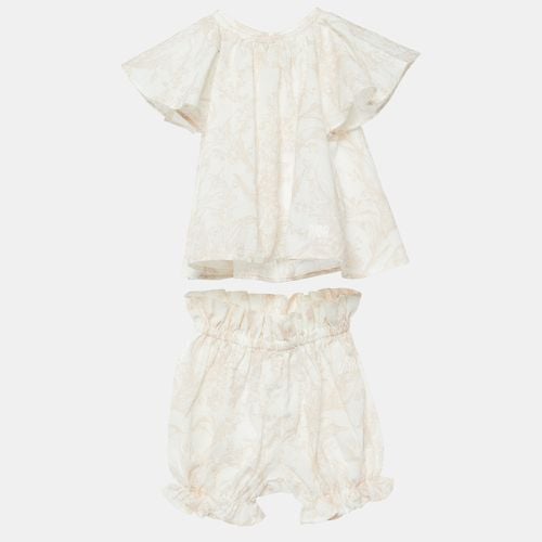 Kids /Pink Printed Cotton Top and Shorts Set 3 M - Dior - Modalova