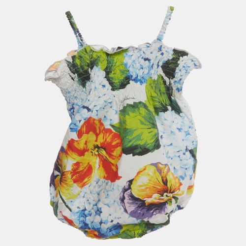 Printed Ruched Romper 6-9 M - Dolce & Gabbana - Modalova