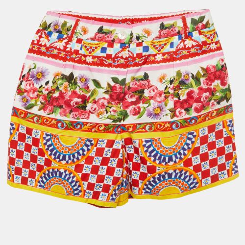 Kids Majolica Print Cotton Shorts 9-10 Yrs - Dolce & Gabbana - Modalova