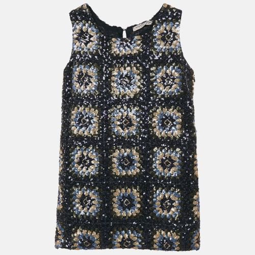 Junior Navy Sequin Sleeveless Dress 6 Yrs - Ermanno Scervino - Modalova