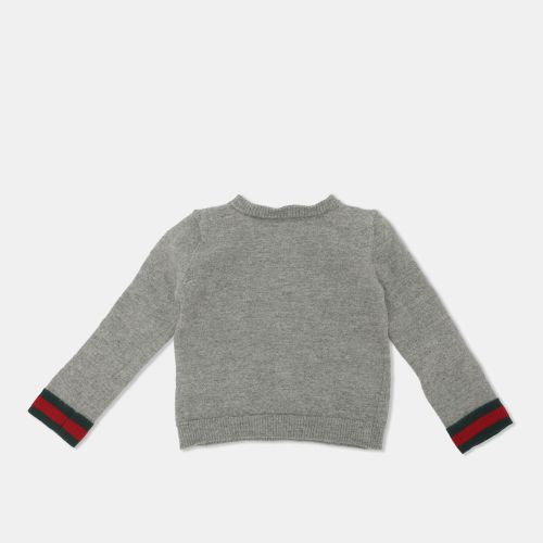 Wool Web V Neck Sweatshirt 24 months - Gucci - Modalova
