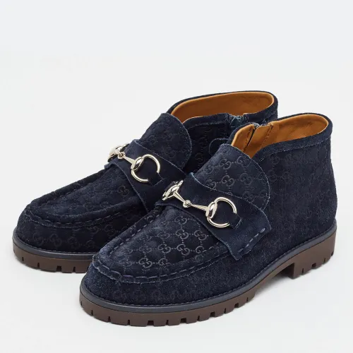 Horsebit Size 29 Microssima Suede Ankle Boot - Gucci - Modalova