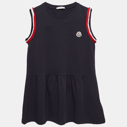 Cotton Knit Ruffled Sleeveless Top 12 Yrs - Moncler - Modalova