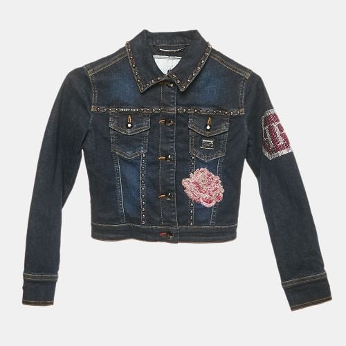 Junior Embellished Denim Carla Jacket 6 Yrs - Philipp Plein - Modalova