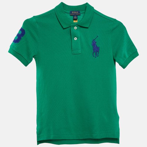 Logo Embroidered Cotton Pique Polo 6 Yrs - Polo Ralph Lauren - Modalova