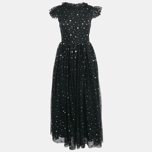 Star Print Tulle Ruffled Long Dress 14 Yrs - Sonia Rykiel - Modalova