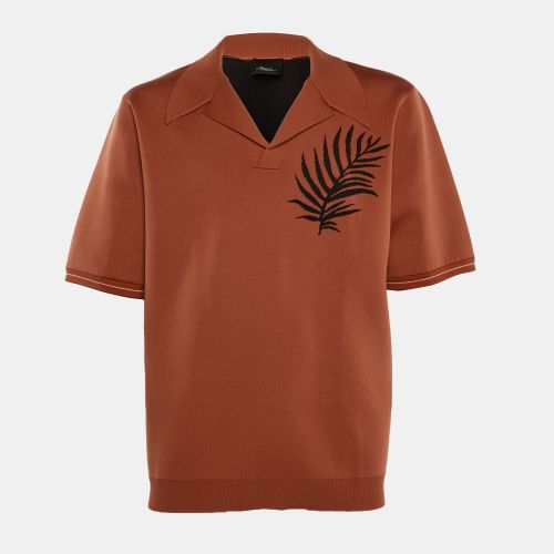 Phillip Lim Burt Orange Patterned Stretch Knit Shirt L - 3.1 Phillip Lim - Modalova