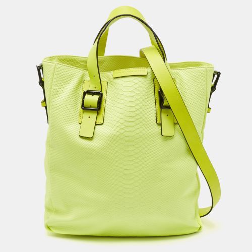 Marc by Marc Jacobs Green Python Embossed Leather Shopper Tote - Marc by Marc Jacobs - Modalova