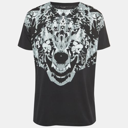 Marcelo Burlon Black Wolf Print Cotton Mahuida Crew Neck T-Shirt L - Marcelo Burlon - Modalova