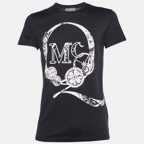 McQ by Alexander McQueen Black Logo Print Cotton Crew Neck T-Shirt S - McQ by Alexander McQueen - Modalova