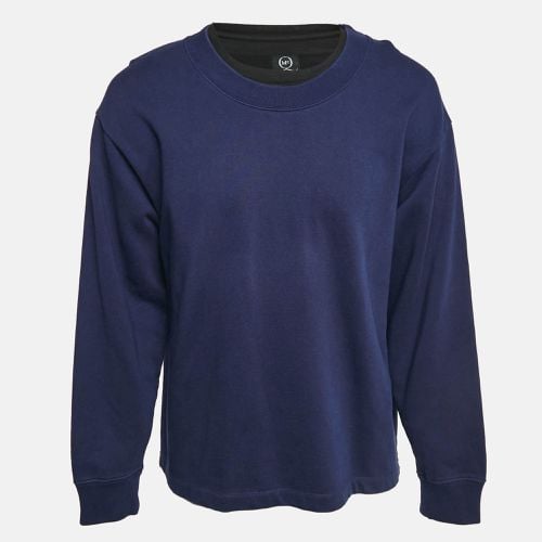 McQ by Alexander McQueen Blue Cotton Knit Layered Sweatshirt L - McQ by Alexander McQueen - Modalova