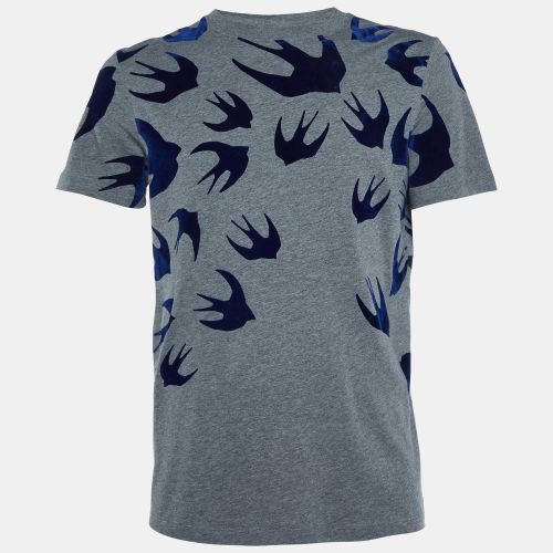 McQ by Alexander McQueen Grey Swallow Print Cotton T-Shirt M - McQ by Alexander McQueen - Modalova