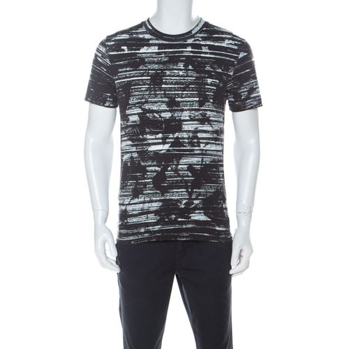 McQ by Alexander McQueen Brown and White Worn Striped Cotton T Shirt M - McQ by Alexander McQueen - Modalova