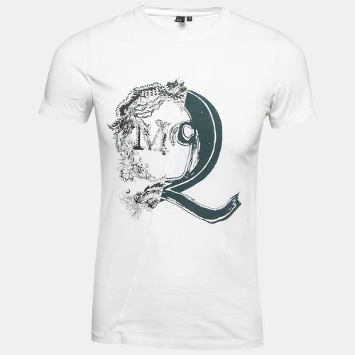 McQ by Alexander McQueen White Logo Print Cotton Crew Neck T-Shirt XS - McQ by Alexander McQueen - Modalova