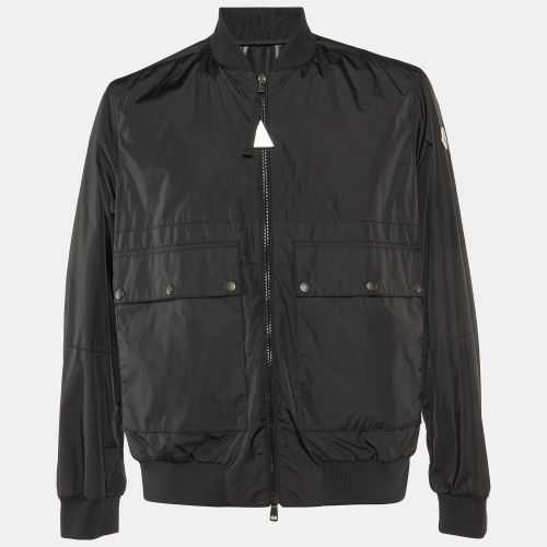 Moncler Black Nylon Iwao Zip Up Jacket M - Moncler - Modalova