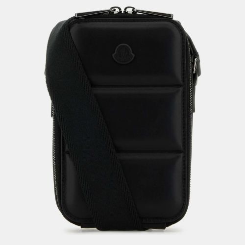 Moncler Black Leather Vertical Crossbody Bag - Moncler - Modalova