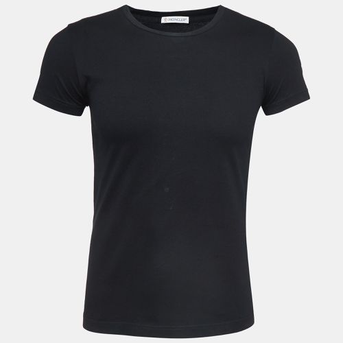 Moncler Black Cotton Short Sleeve T-Shirt M - Moncler - Modalova