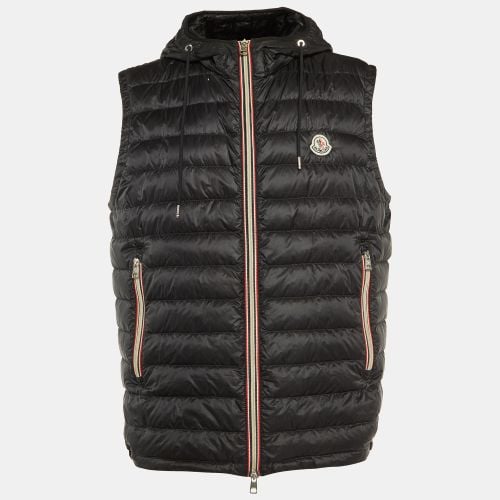 Moncler Black Synthetic Hooded Zip-Up Naples Gilet Down Jacket XL - Moncler - Modalova