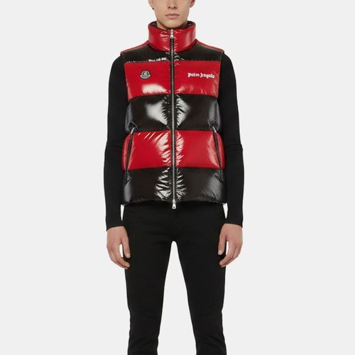 X Palm Angels /Black Nylon Down Puffer Vest M - Moncler - Modalova