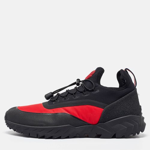 Moncler Red/Black Fabric and Neoprene Low Top Sneakers Size 41 - Moncler - Modalova