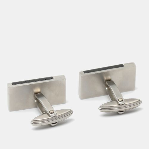 Carbon Fiber Tone Rectangular Cufflinks - Montblanc - Modalova