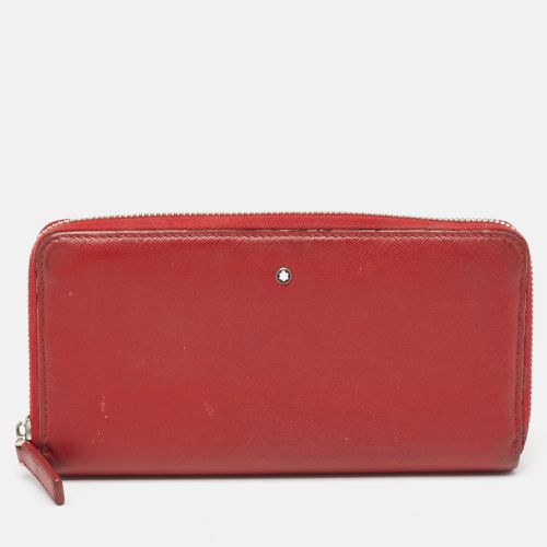 Montblanc Red Leather Meisterstuck Zip Around Wallet - Montblanc - Modalova