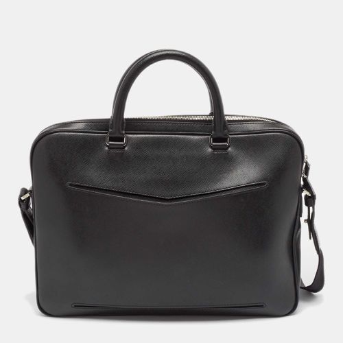 Montblanc Black Leather Ultra Slim Sactorial Document Briefcase - Montblanc - Modalova