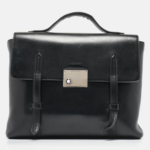 Montblanc Black Leather Meisterstück Neo Briefcase Bag - Montblanc - Modalova