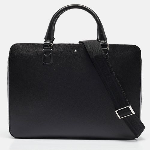 Montblanc Black Leather Meisterstuck Briefcase - Montblanc - Modalova