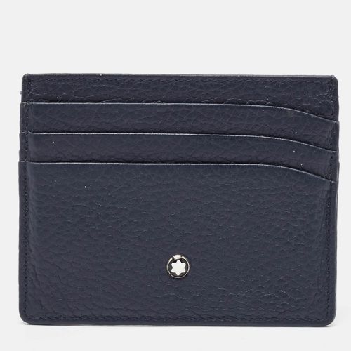 Montblanc Blue Grain Leather Meisterstuck 6CC Card Holder - Montblanc - Modalova