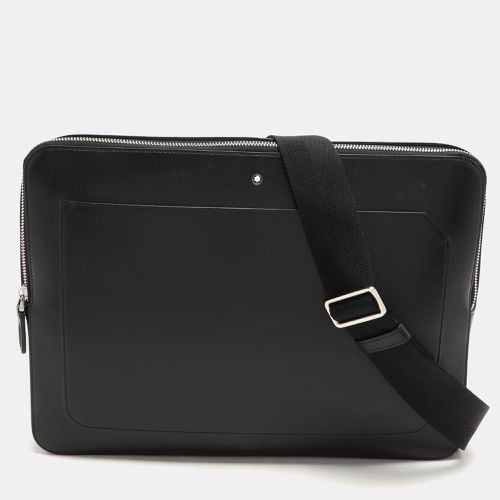 Montblanc Black Leather Meisterstück Urban Laptop Bag - Montblanc - Modalova