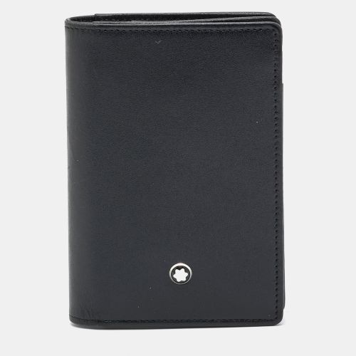 Montblanc Meisterstuck Black Leather Card Case - Montblanc - Modalova