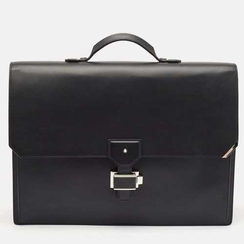 Montblanc Black Leather Urban Spirit Double Gusset Briefcase - Montblanc - Modalova