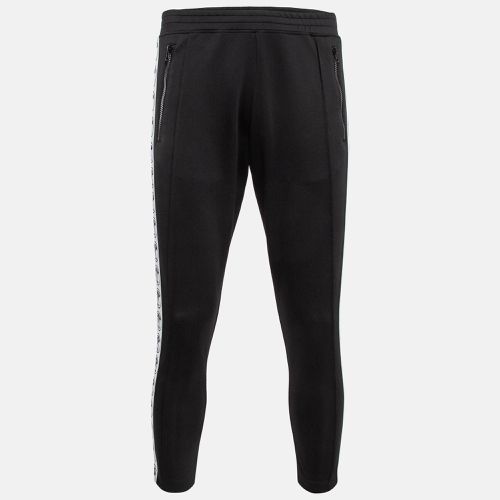 Moschino Couture Black Logo Side Strip Stretch Knit Track Pants S - Moschino Couture - Modalova