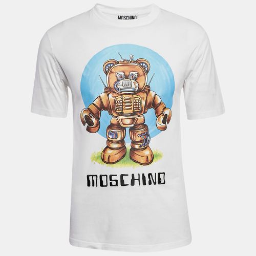 Cotton Robotic Teddy Print T-Shirt XS - Moschino Couture - Modalova