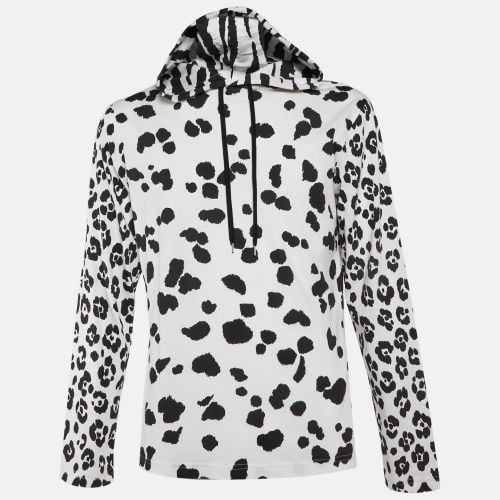 Moschino Couture Monochrome Printed Cotton Hoodie L - Moschino Couture - Modalova