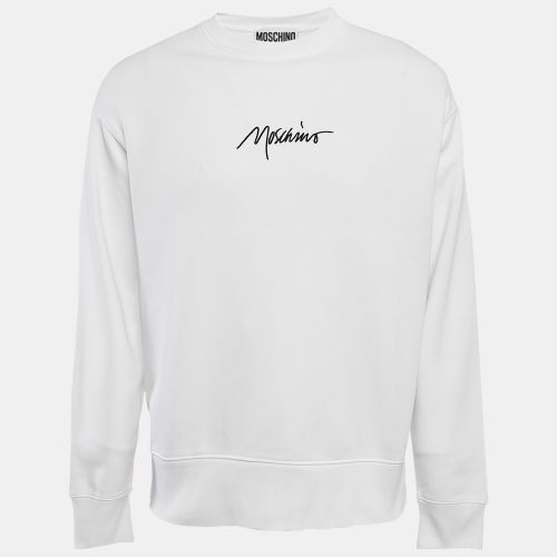 Moschino Couture White Logo Embroidered Sweatshirt XXL - Moschino Couture - Modalova