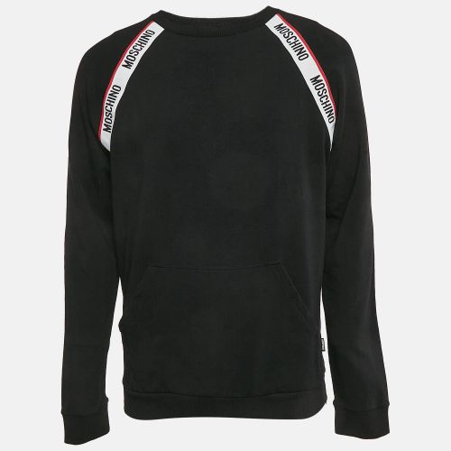 Moschino Underwear Black Cotton Logo Tape Detail Crew Neck Sweatshirt L - Moschino - Modalova