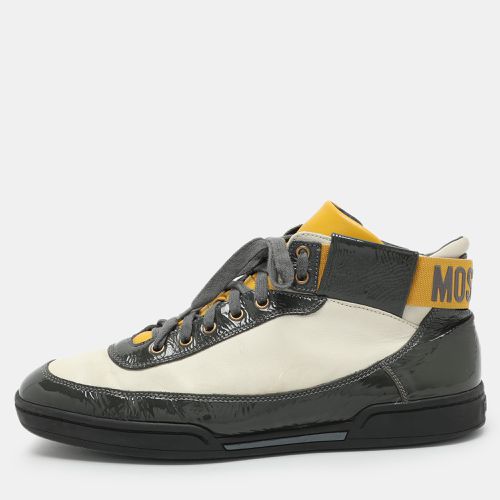 Moschino Tricolor Patent and Leather High Top Sneakers Size 44 - Moschino - Modalova